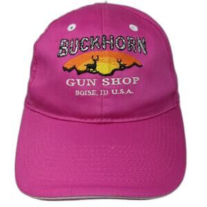 Buckhorn Gun Shop Boise, ID U.S.A. Strapback Baseball Cap Pink One Size Otto